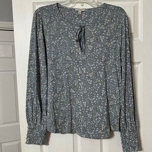 Lucky Brand Floral Tie Front Top